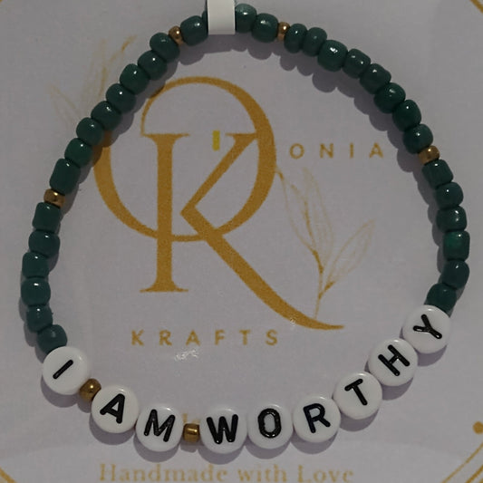 Bead Bracelet (Single)- I Am Worthy