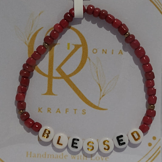 Bead Bracelet (Single)- Blessed