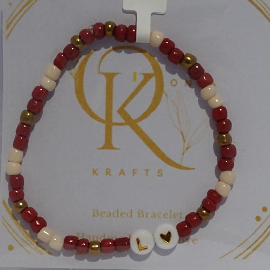 Bead Bracelet (Pair)- L-Love